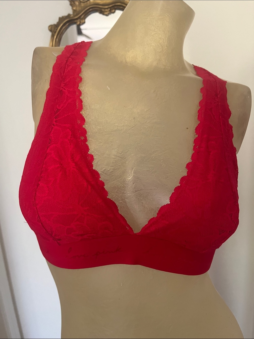 PINK Victoria’s Secret Red Lace Bralette